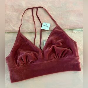 Anthropologie NWT Velvet Bralette Size Medium